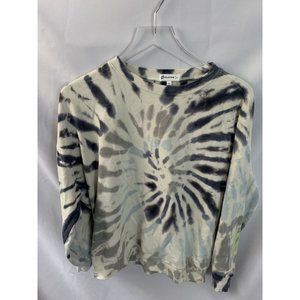 Peloton L Oversized Women’s Black/White Tie Dye Long Sleeve Sweatshirt Pullover